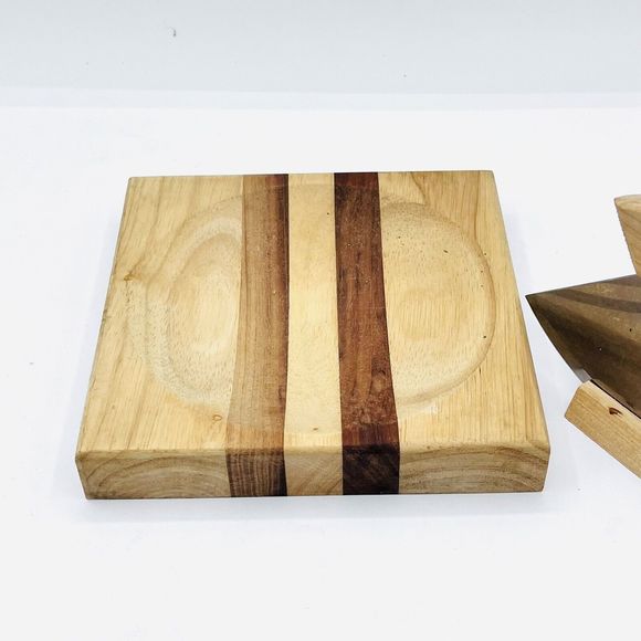 3-Piece Set Alaska Cutlery 5” Knife, Stand, 6.5Chopping Board / Bowl. Wood ULU - Picture 4 of 5